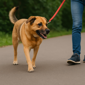 Promenade quotidienne pour aider un chien à perdre du poids